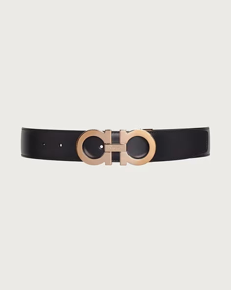 FERRAGAMO Reversible and Adjustable Gancini Belt