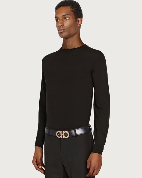 FERRAGAMO Reversible and Adjustable Gancini Belt