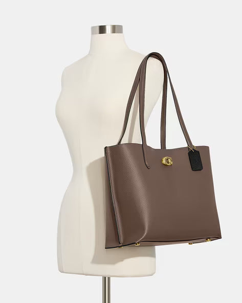 COACH Pebble Leather Willow Large Tote Bag