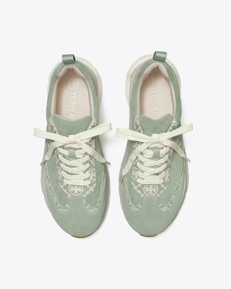 TORY BURCH Good Luck Lace-Up Trainer Shoes