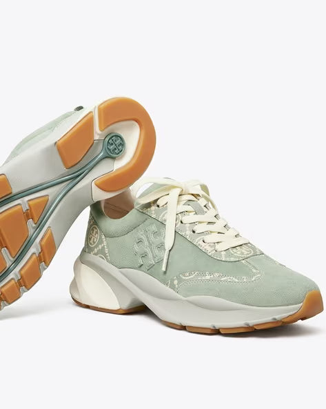 TORY BURCH Good Luck Lace-Up Trainer Shoes