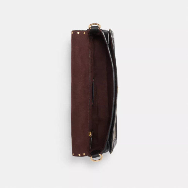 COACH Georgie Shoulder Bag In Blocked Signature Canvas - Brown