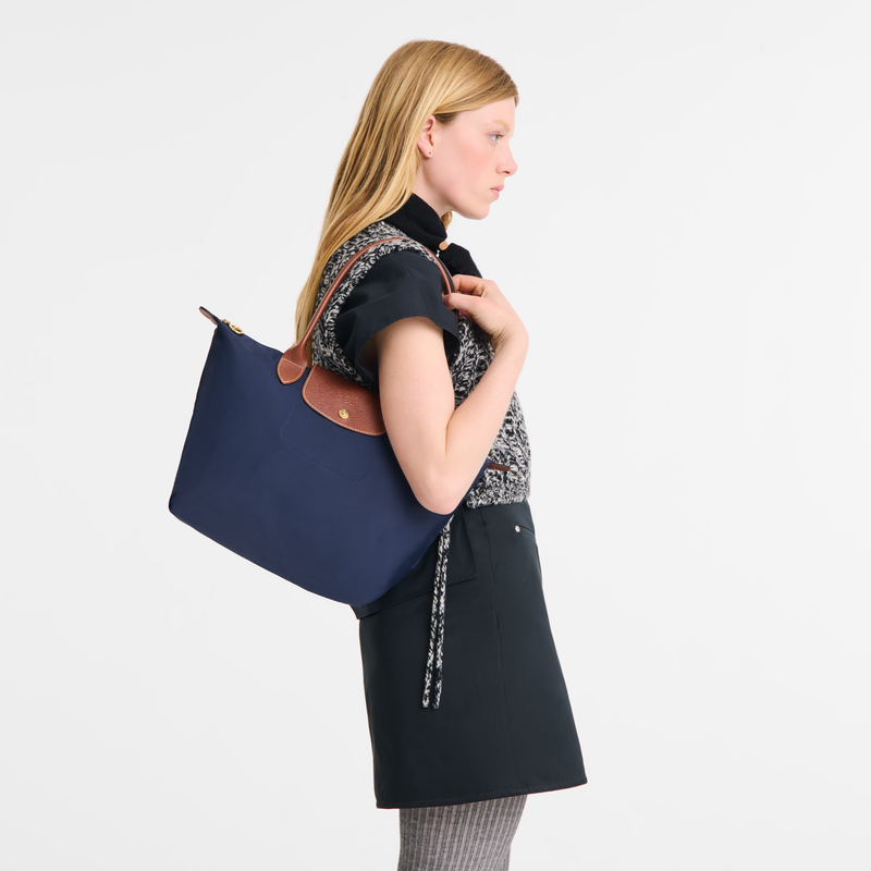 Le Pliage Original M Tote bag Brick - Recycled canvas