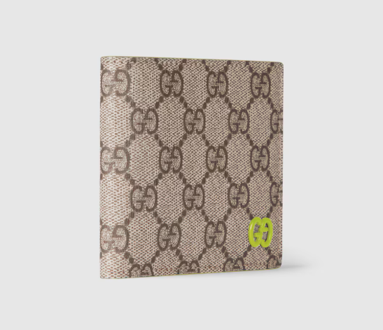Colorful interior GG bi-fold wallet