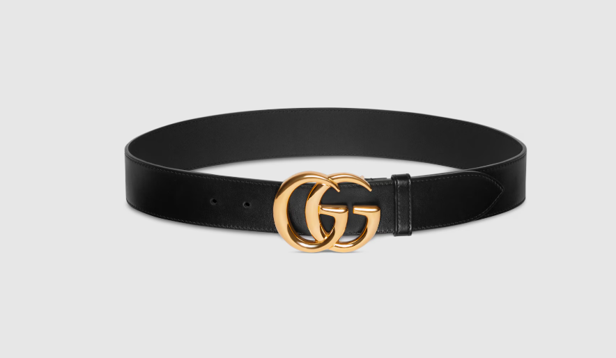 GG Marmont wide belt with shiny buckle