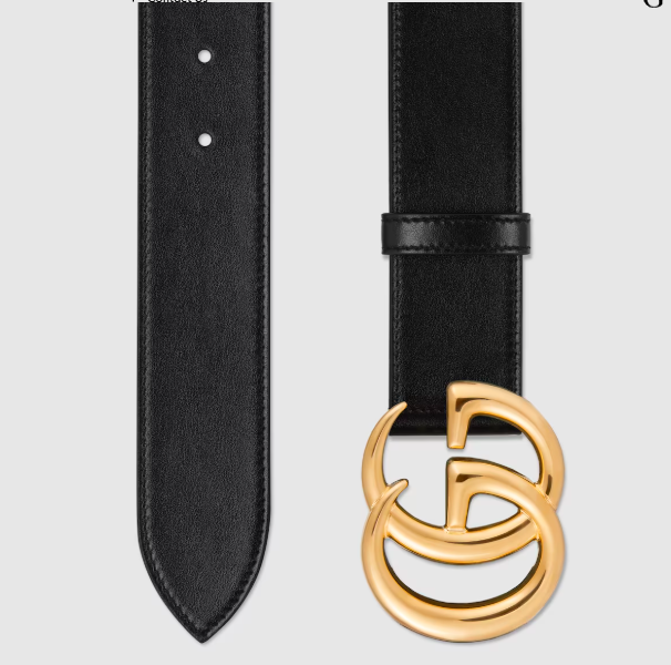 GG Marmont wide belt with shiny buckle