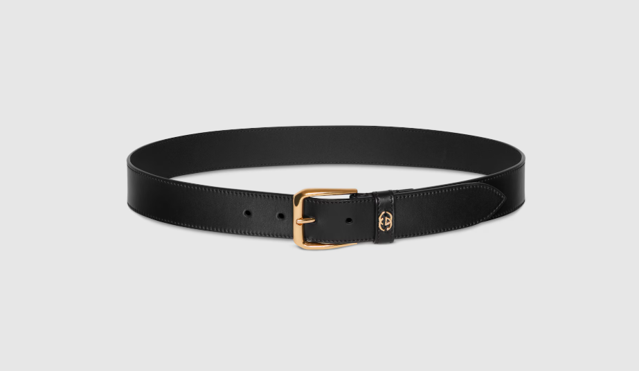 Belt with Interlocking G detail