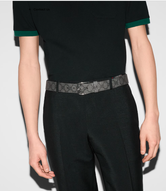 Belt with Interlocking G detail