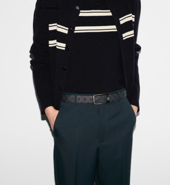 Belt with Interlocking G detail