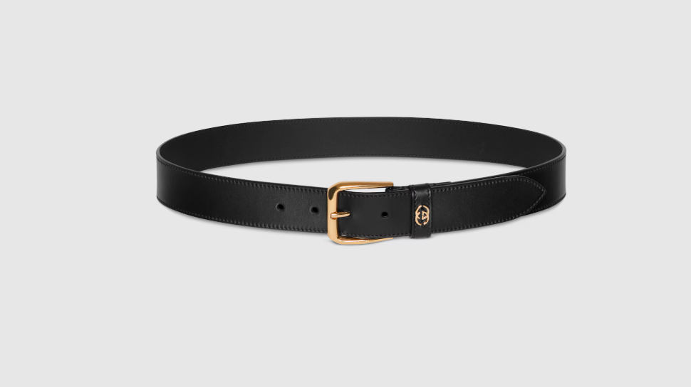 Belt with Interlocking G detail