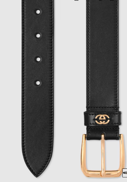 Belt with Interlocking G detail