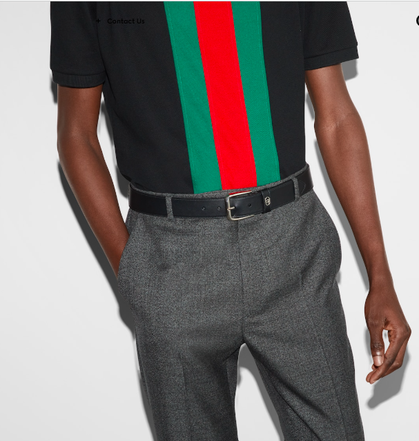 Belt with Interlocking G detail