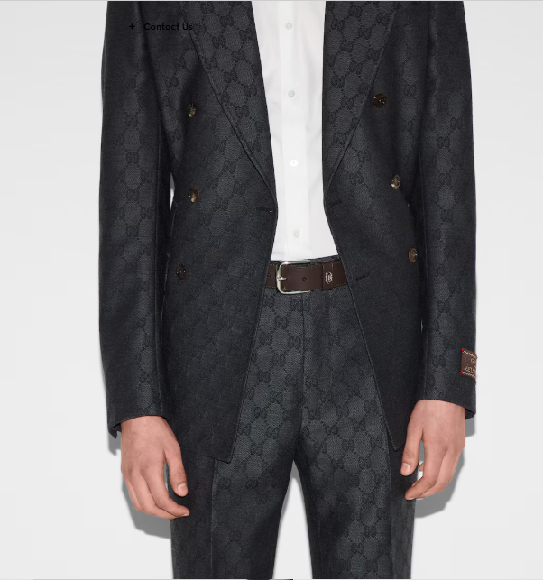 Belt with Interlocking G detail