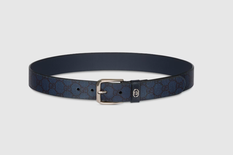 Belt with Interlocking G detail