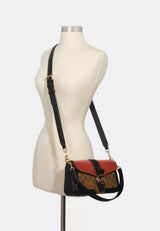 COACH Georgie Shoulder Bag In Blocked Signature Canvas - Brown